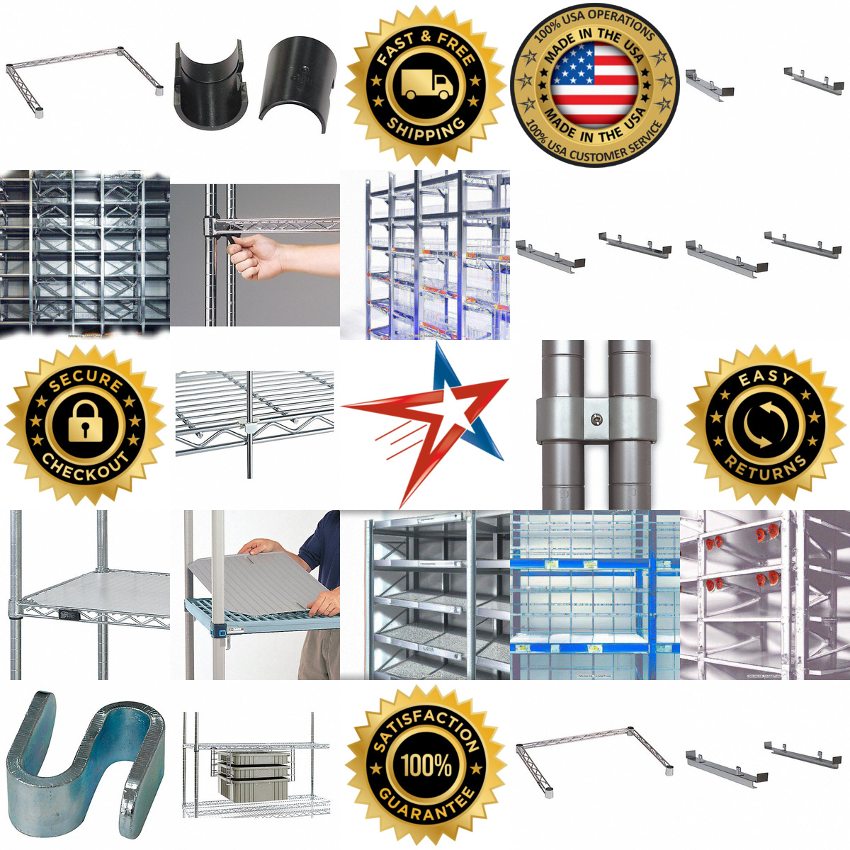 A selection of Wire Shelving Hardware products on GoVets