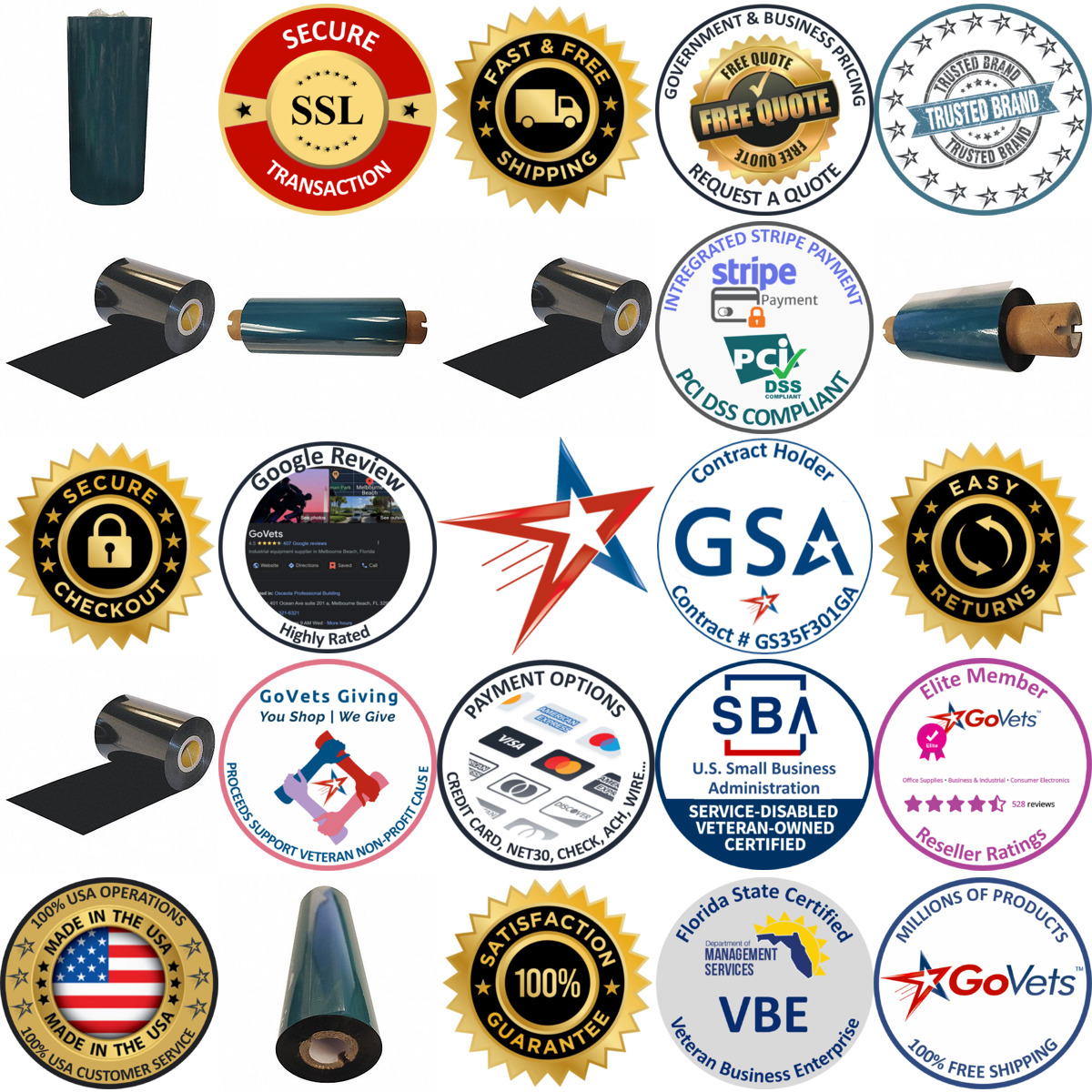 A selection of Barcode Printer Ribbons products on GoVets