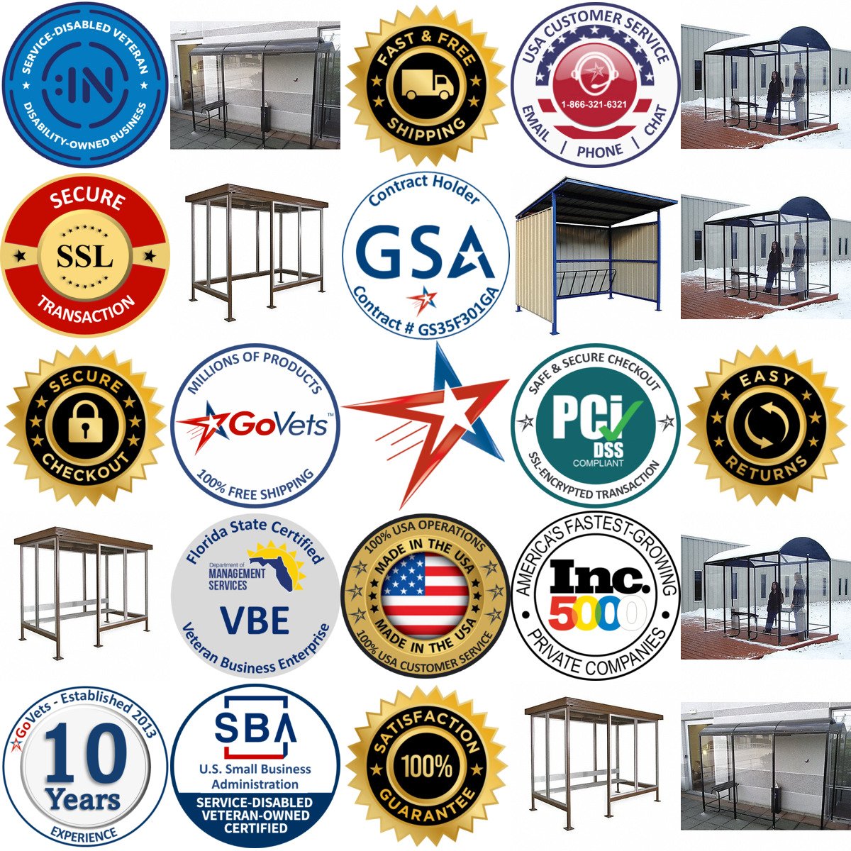 A selection of Bus Smoking and Bicycle Storage Shelters products on GoVets