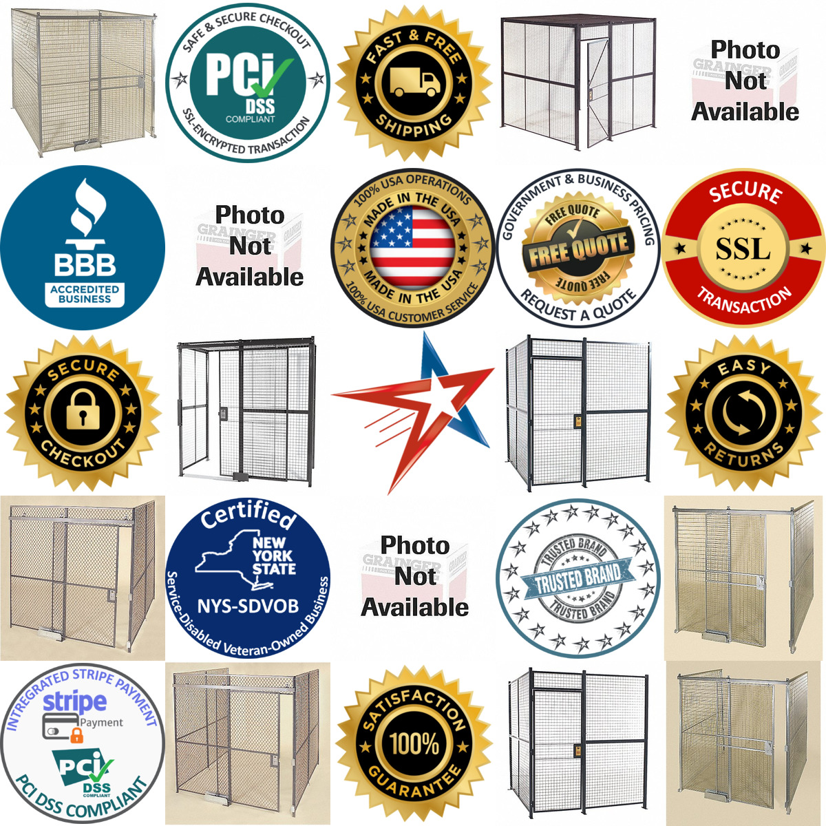 A selection of Wire Security Cage Kits products on GoVets