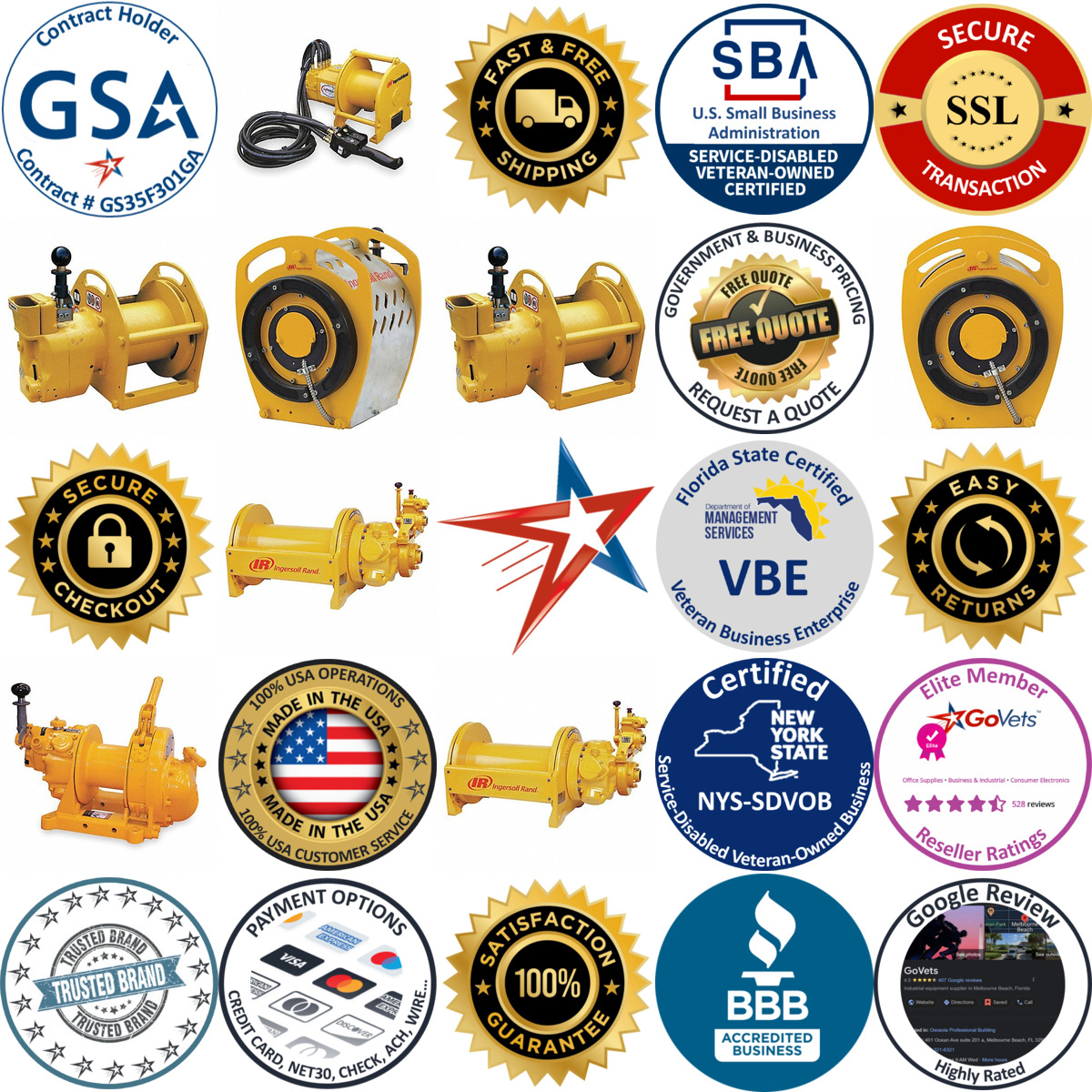 A selection of Air Winches products on GoVets