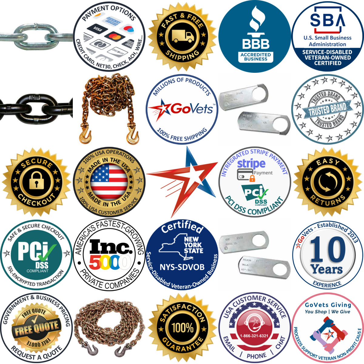 A selection of Winch Chains products on GoVets