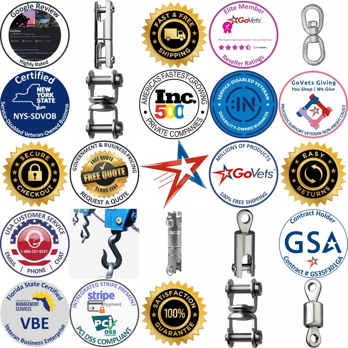 A selection of Swivels products on GoVets