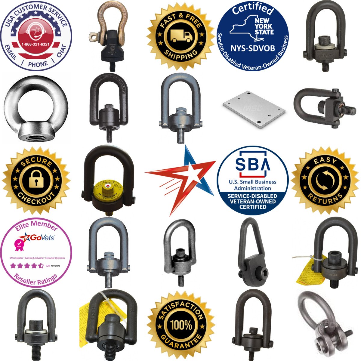 A selection of Hoist Rings products on GoVets