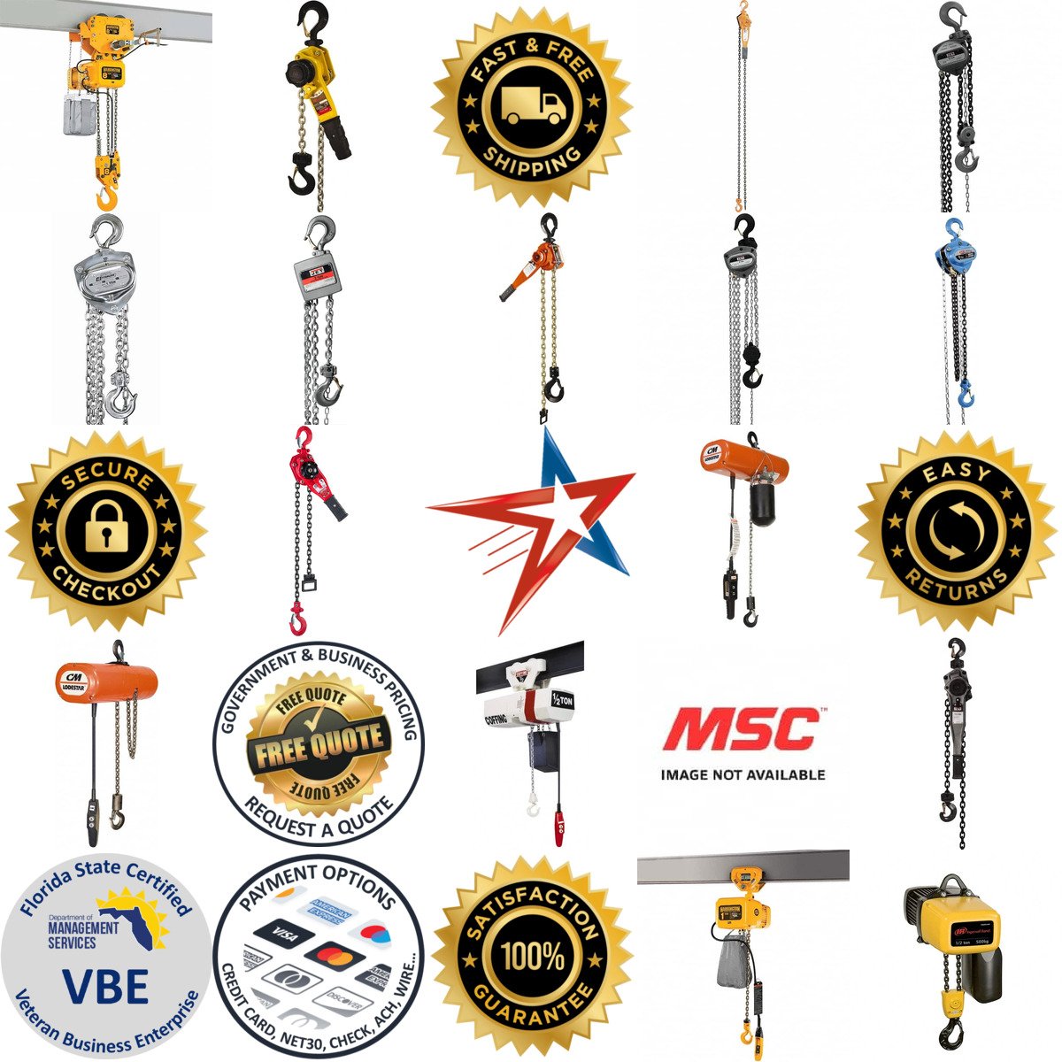 A selection of Hoists and Accessories products on GoVets