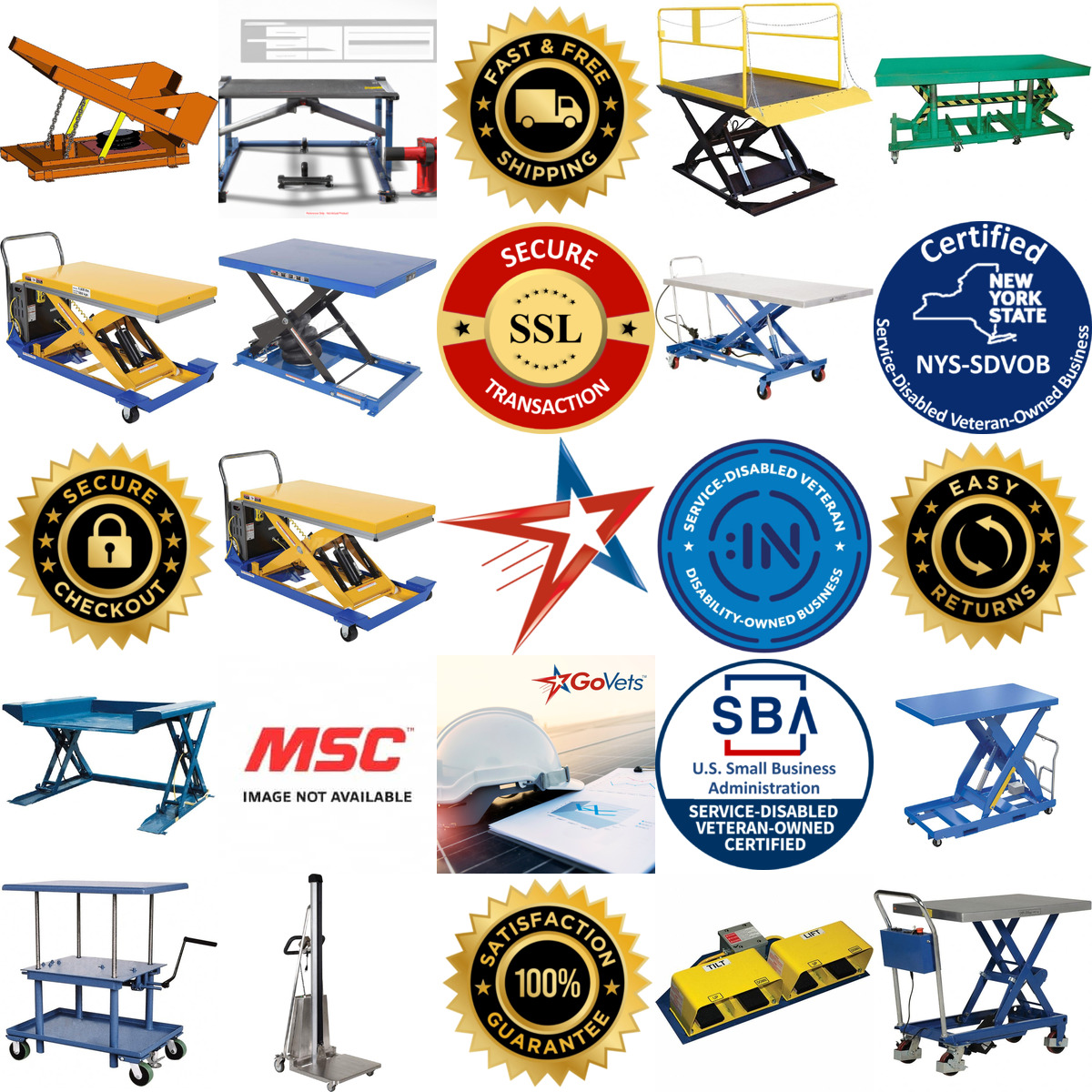 A selection of Lifting Tables and Lifting Table Accessories products on GoVets