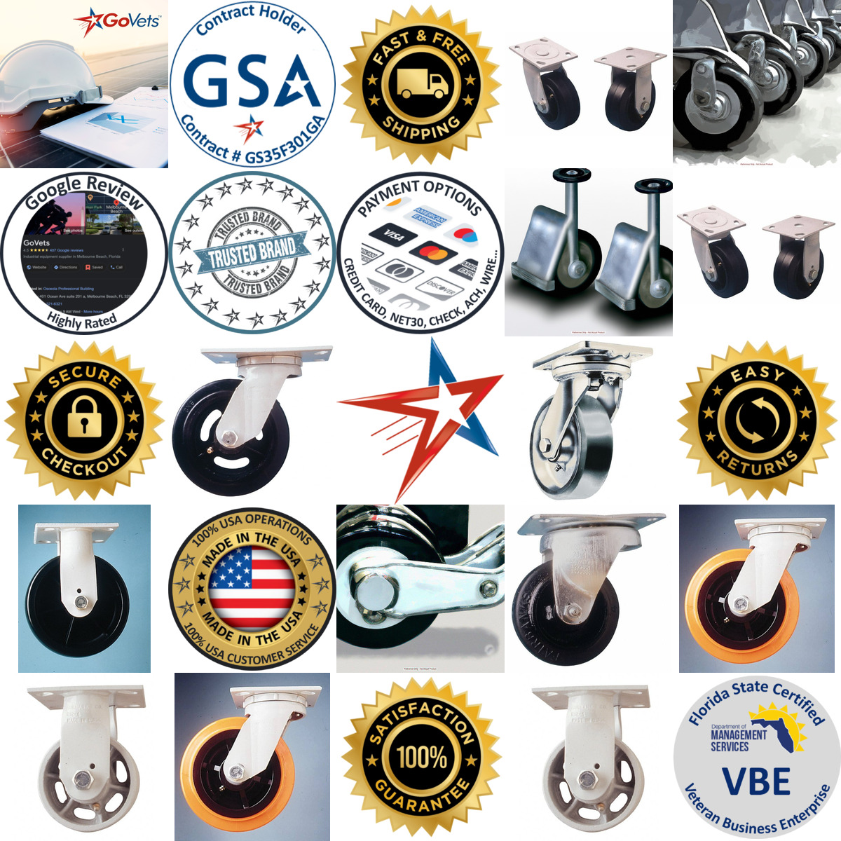 A selection of Top Plate Casters products on GoVets