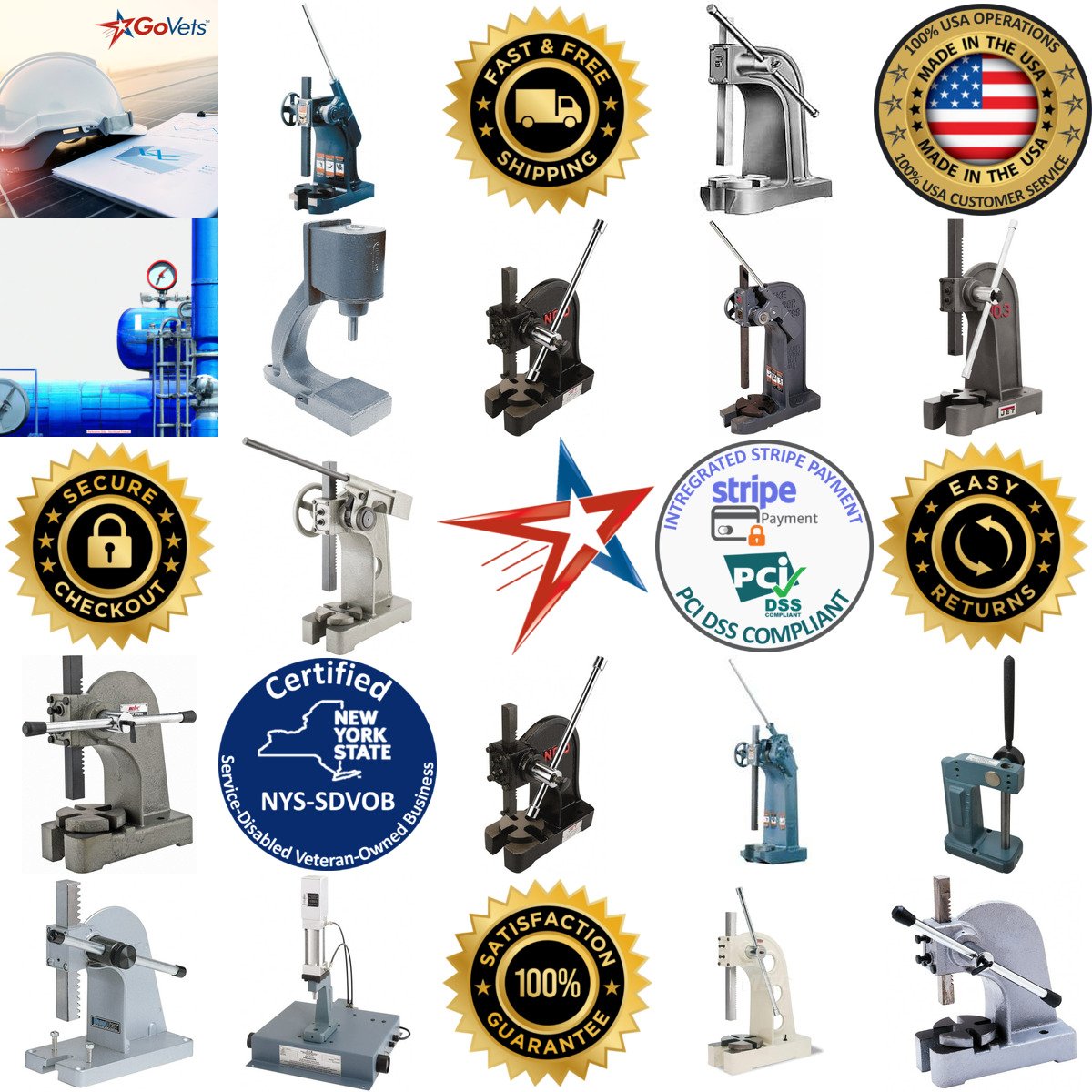 A selection of Arbor Presses products on GoVets