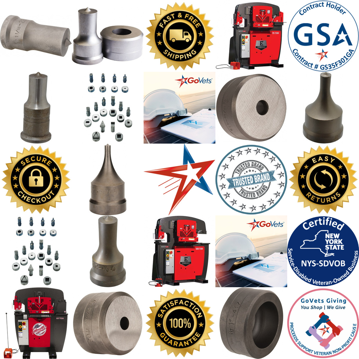 A selection of Combination Metalworking Machines Punches and Dies products on GoVets