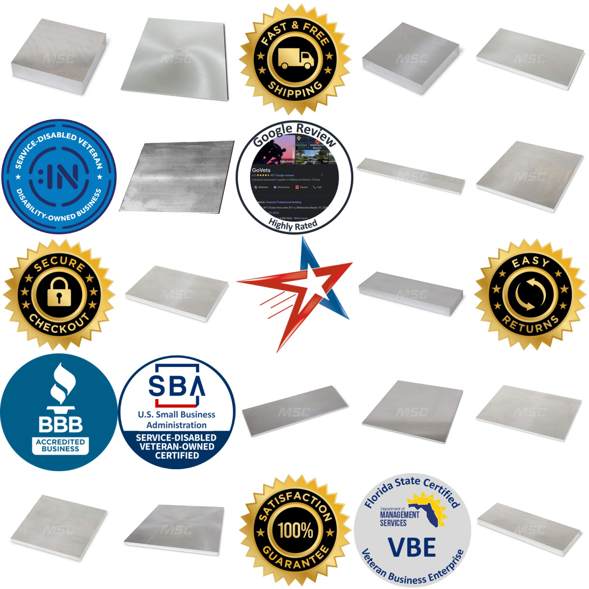 A selection of Stainless Steel Plates products on GoVets