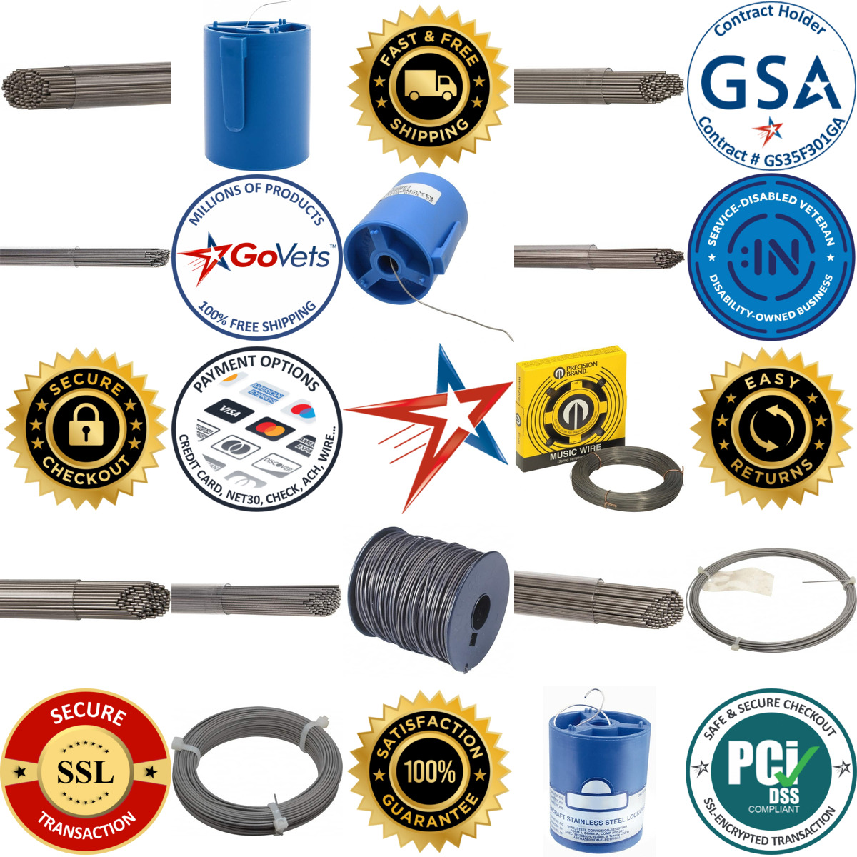 A selection of Stainless Steel Wire products on GoVets