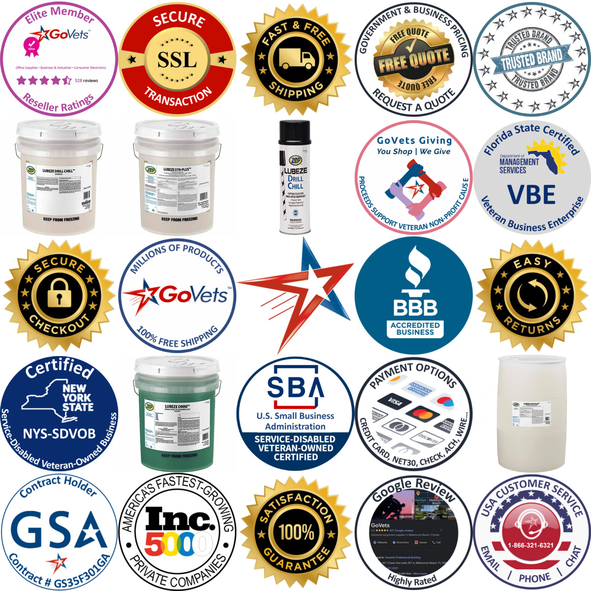 A selection of Zep products on GoVets