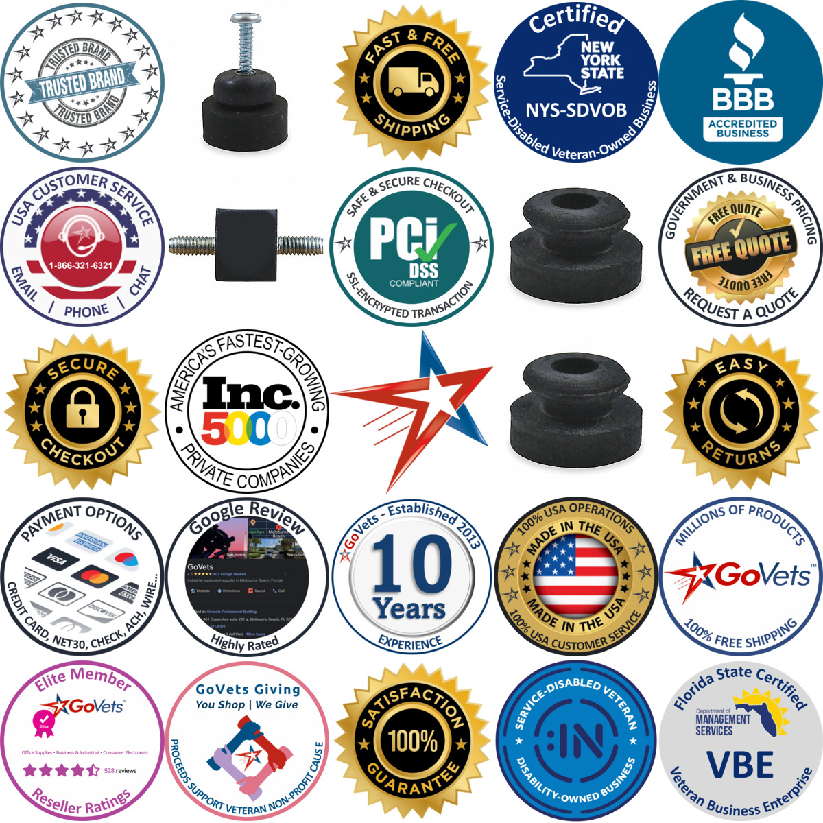 A selection of Motor Belly Band Mount Vibration Isolators products on GoVets