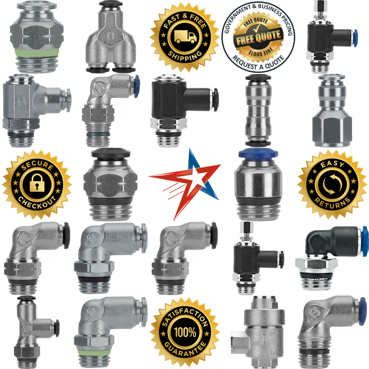 A selection of Pneumatic Fittings products on GoVets