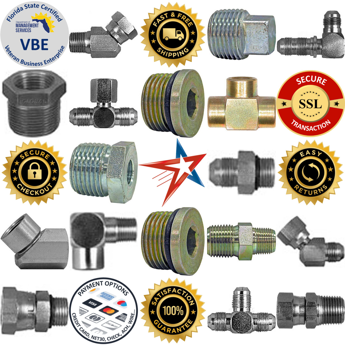 A selection of Hydraulic Fittings products on GoVets