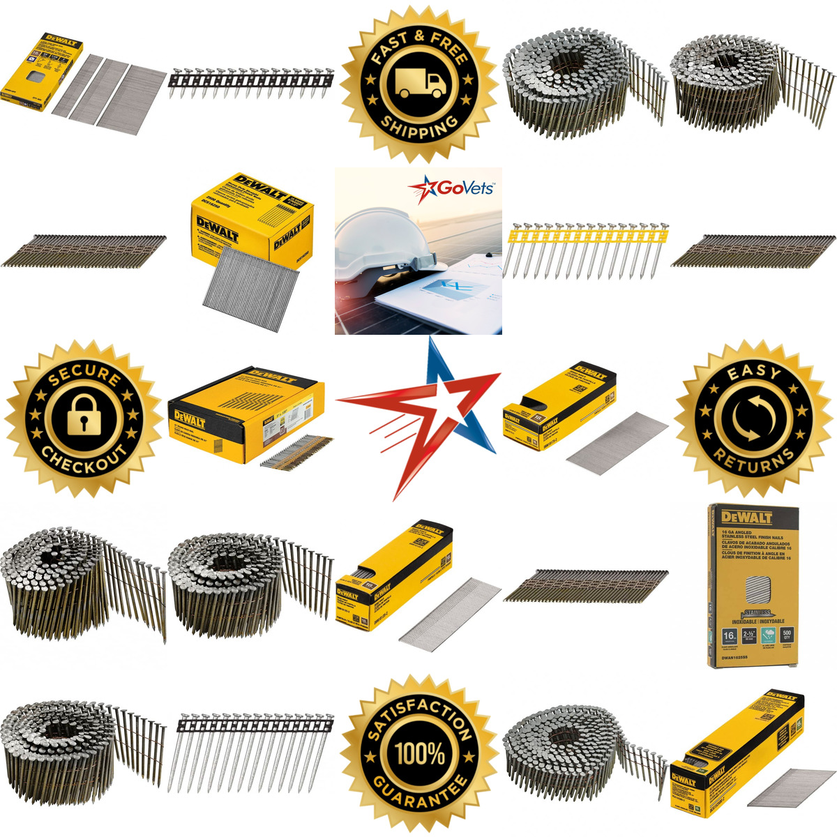 A selection of Dewalt products on GoVets