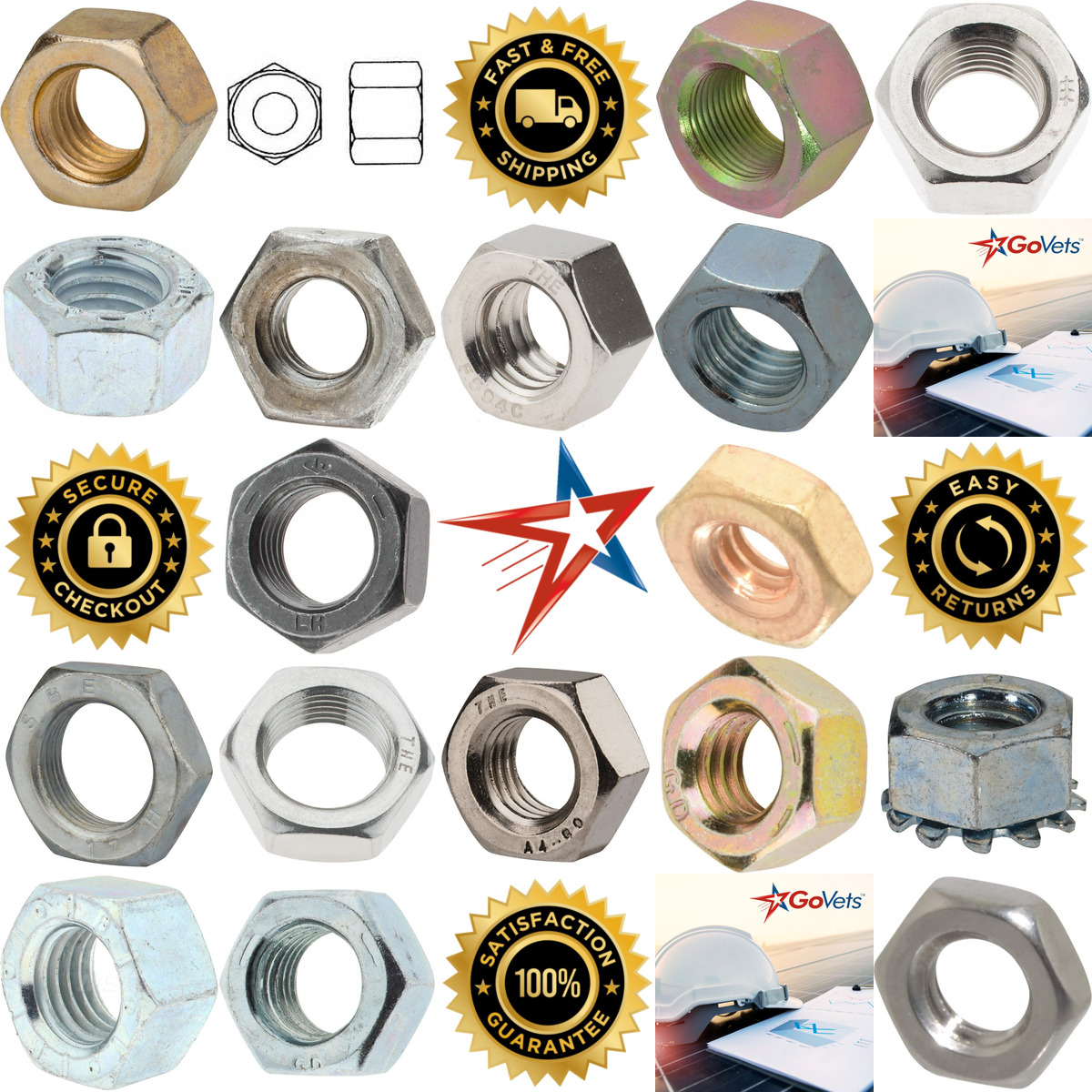 A selection of Hex Nuts products on GoVets