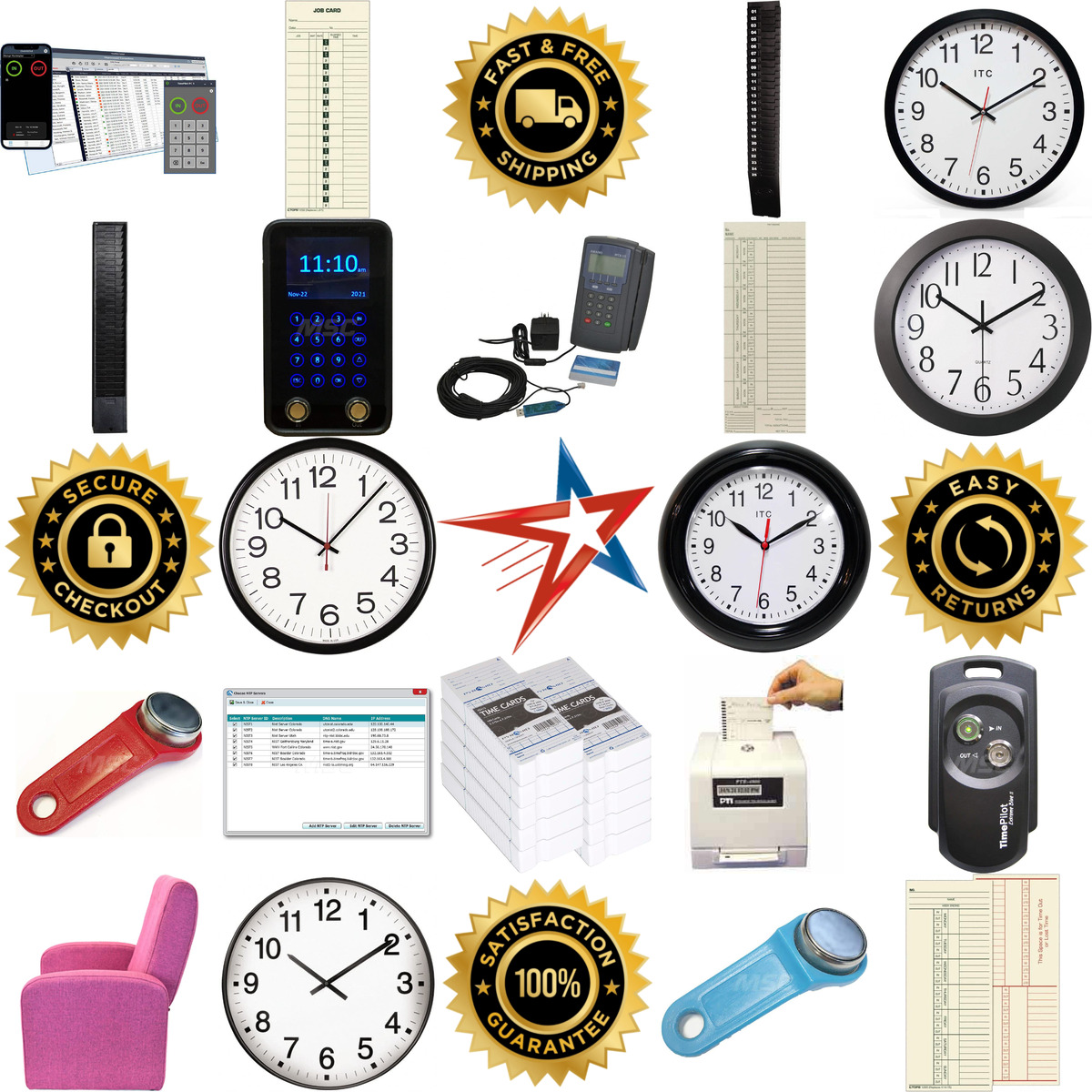 A selection of Clocks Time Clocks and Accessories products on GoVets