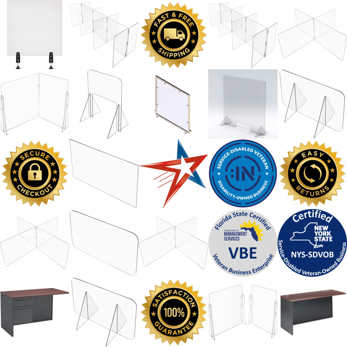 A selection of Office Cubicle Partitions Workstations and Accessories products on GoVets