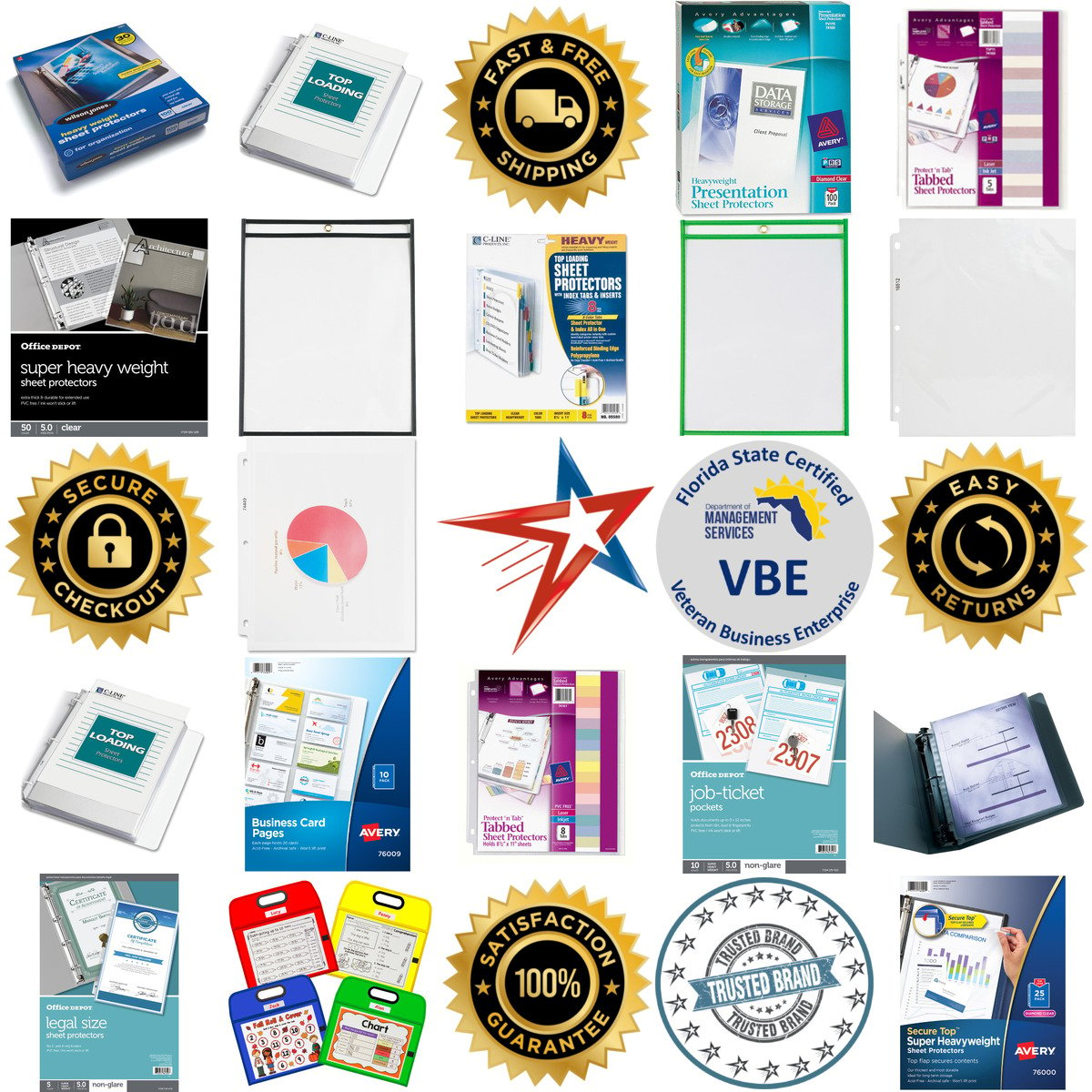 A selection of Sheet Protectors products on GoVets