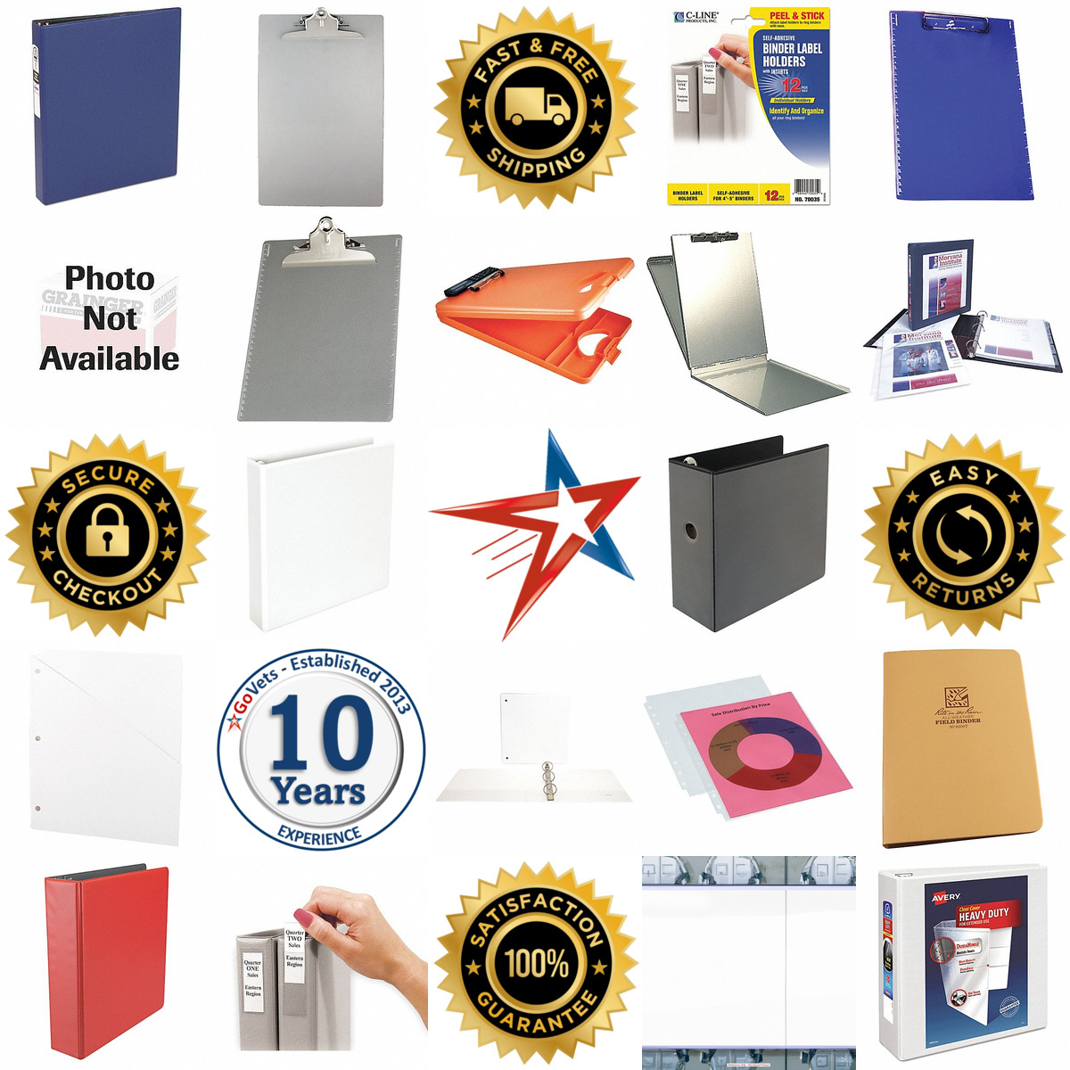 A selection of Binders and Clipboards products on GoVets