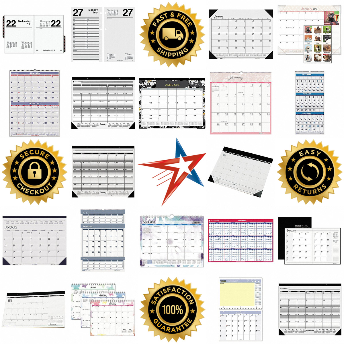 A selection of Calendars and Calendar Refills products on GoVets