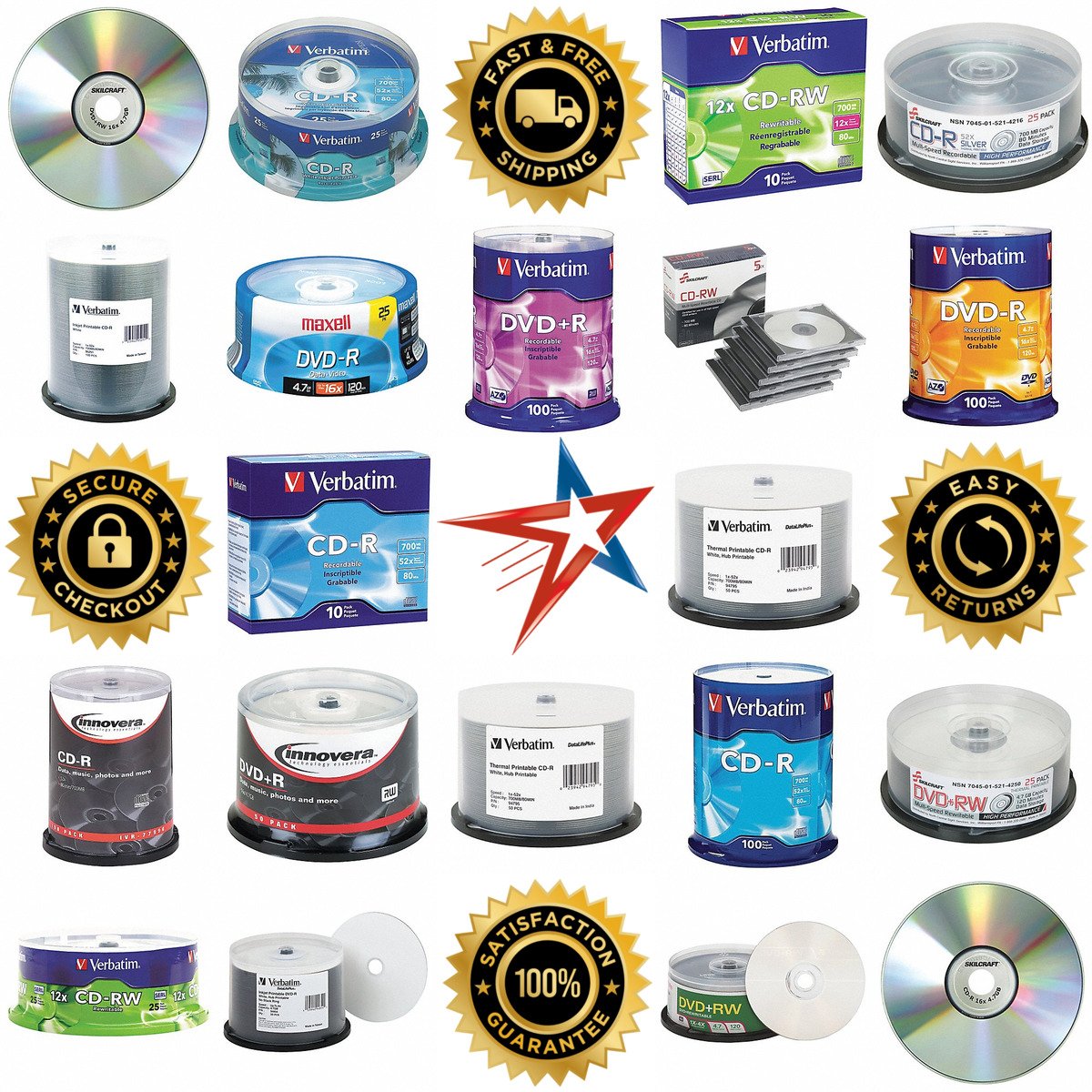 A selection of Cds and Dvds products on GoVets