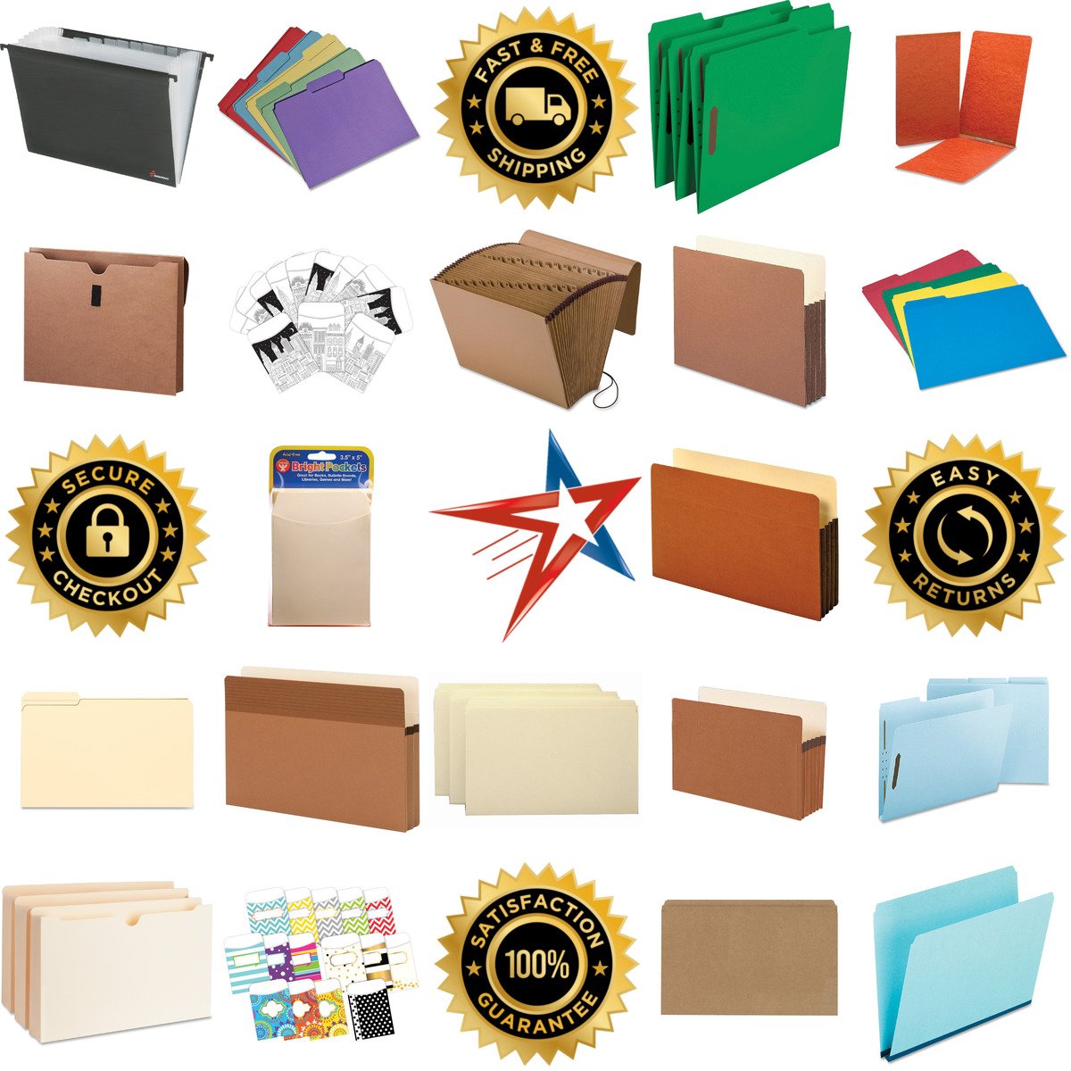 A selection of Expanding File Folders products on GoVets