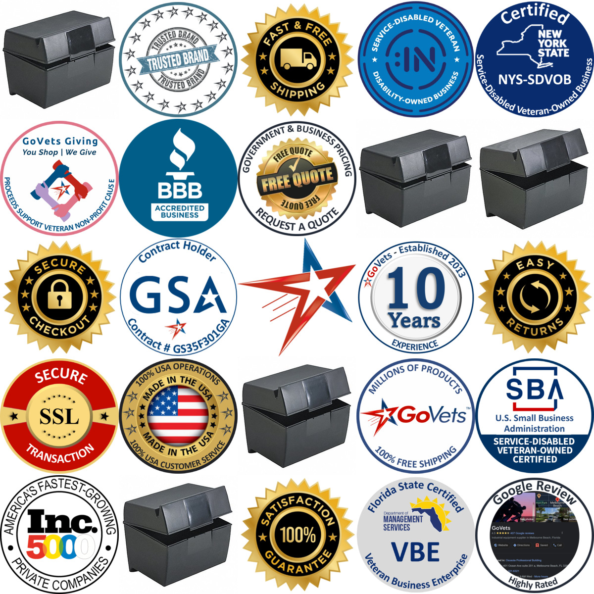 A selection of Index Card File Boxes products on GoVets