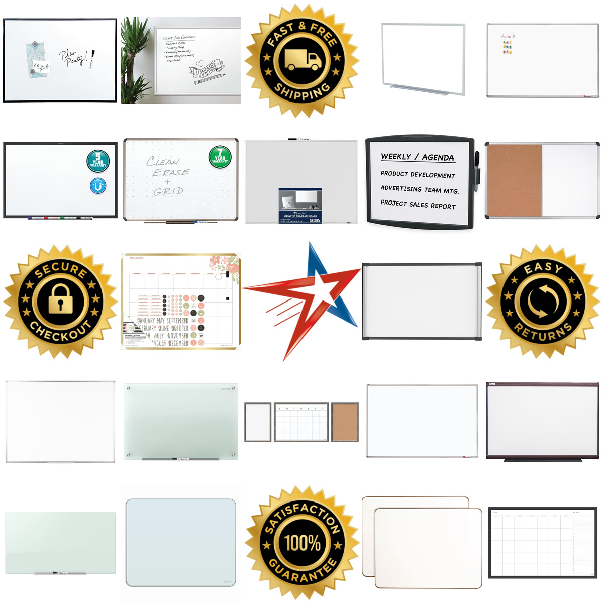 A selection of Whiteboards and Dry Erase Boards products on GoVets