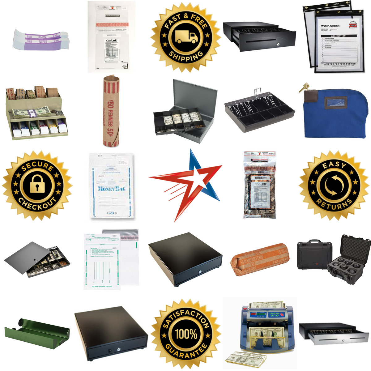 A selection of Cash Boxes and Coin Handling products on GoVets