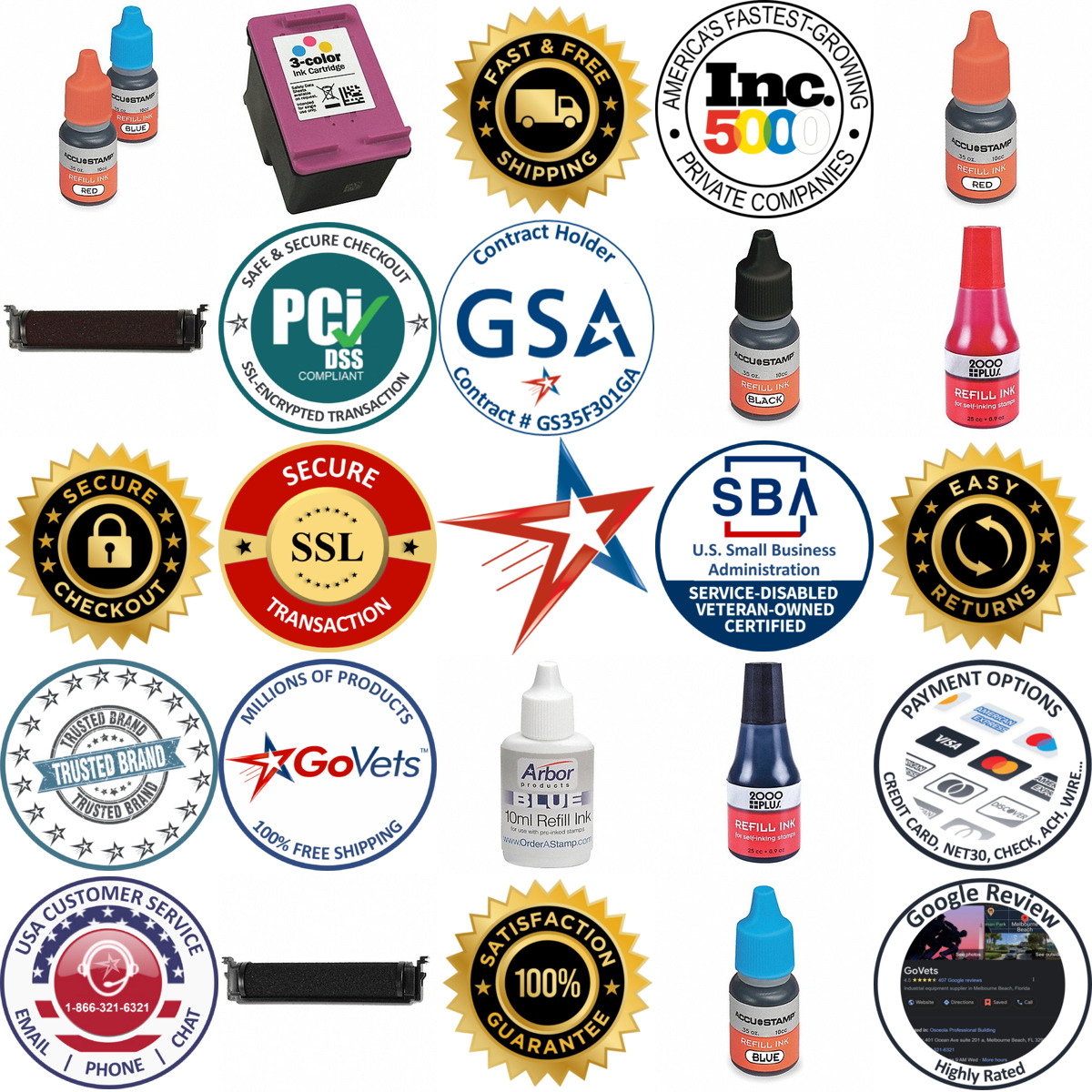 A selection of Ink Pad and Stamp Refills products on GoVets