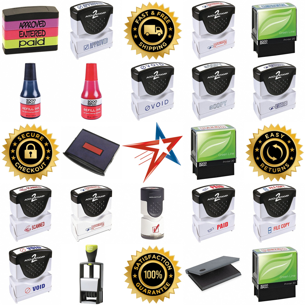 A selection of Stamps and Ink Pads products on GoVets