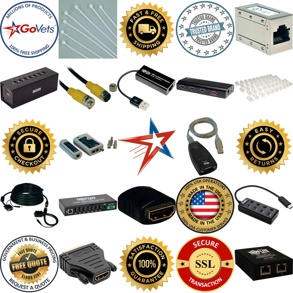 A selection of Cable Connectors and Adapters products on GoVets