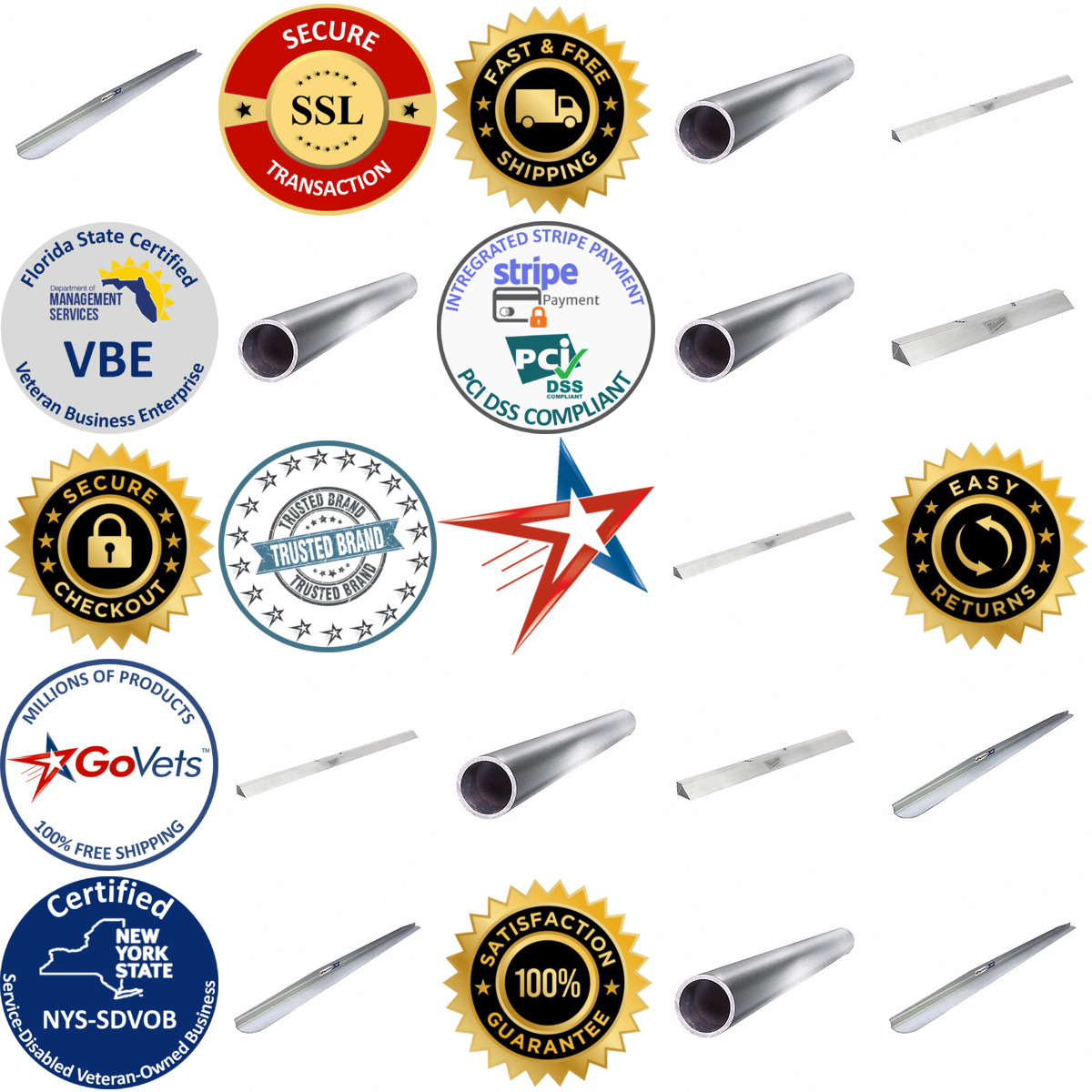 A selection of Power Concrete Screed Blades and Pipes products on GoVets