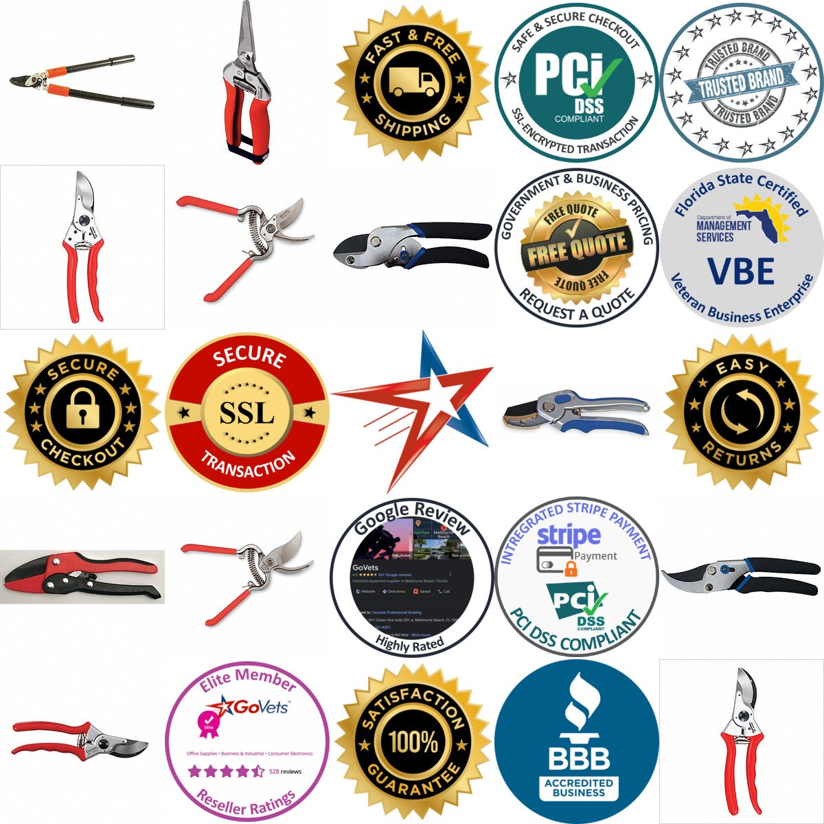 A selection of Pruning Shears products on GoVets