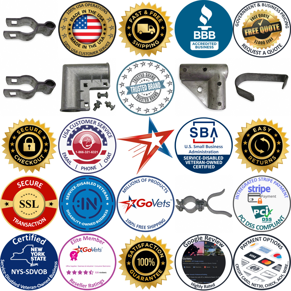 A selection of Chain Link Gate Hardware products on GoVets