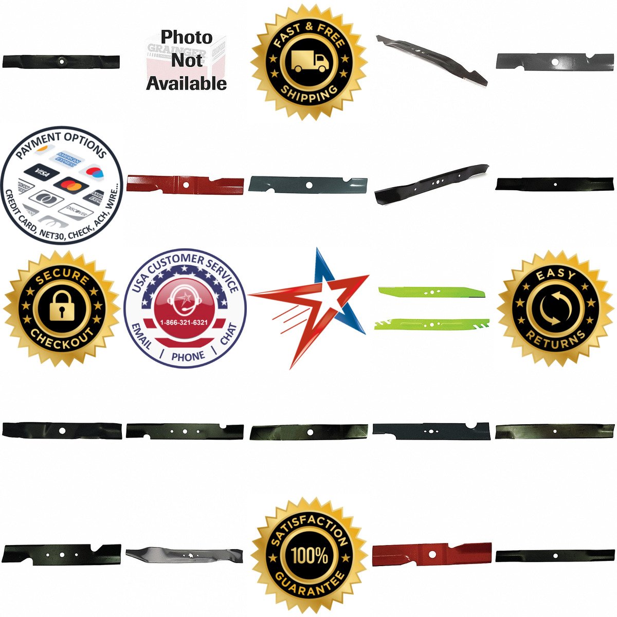 A selection of Lawn Mower Blades products on GoVets