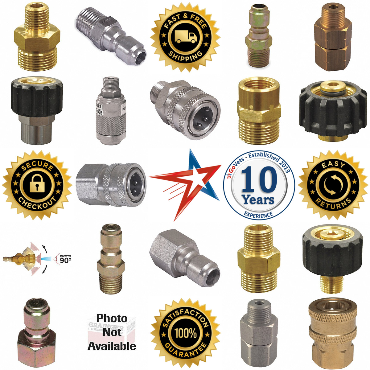 A selection of Pressure Washer Connectors and Adaptors products on GoVets