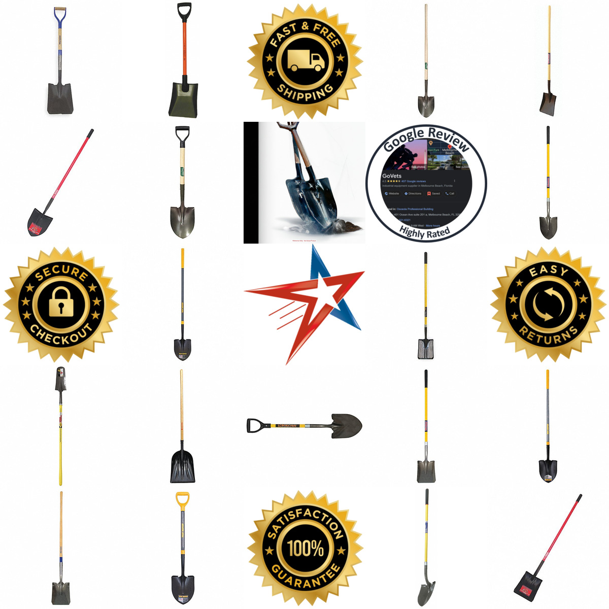 A selection of Shovels products on GoVets