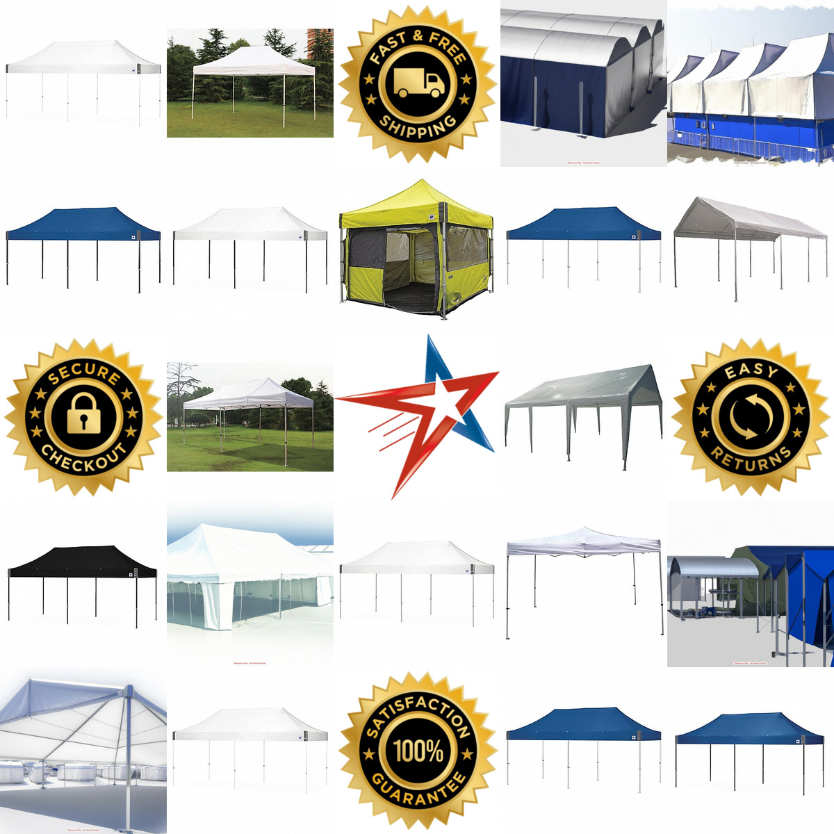 A selection of Canopies Tents and Temporary Structures products on GoVets