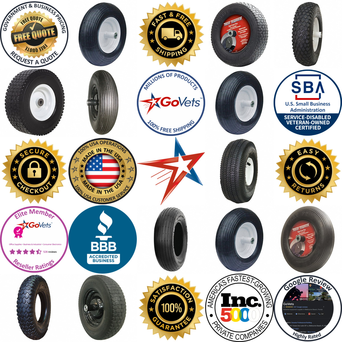 A selection of Wheelbarrow Tires products on GoVets