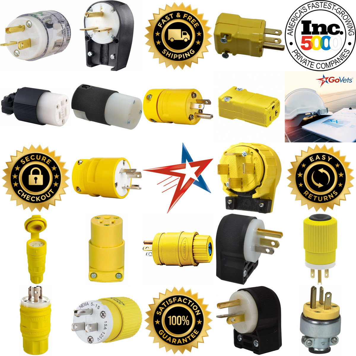 A selection of Straight Blade Plugs and Connectors products on GoVets