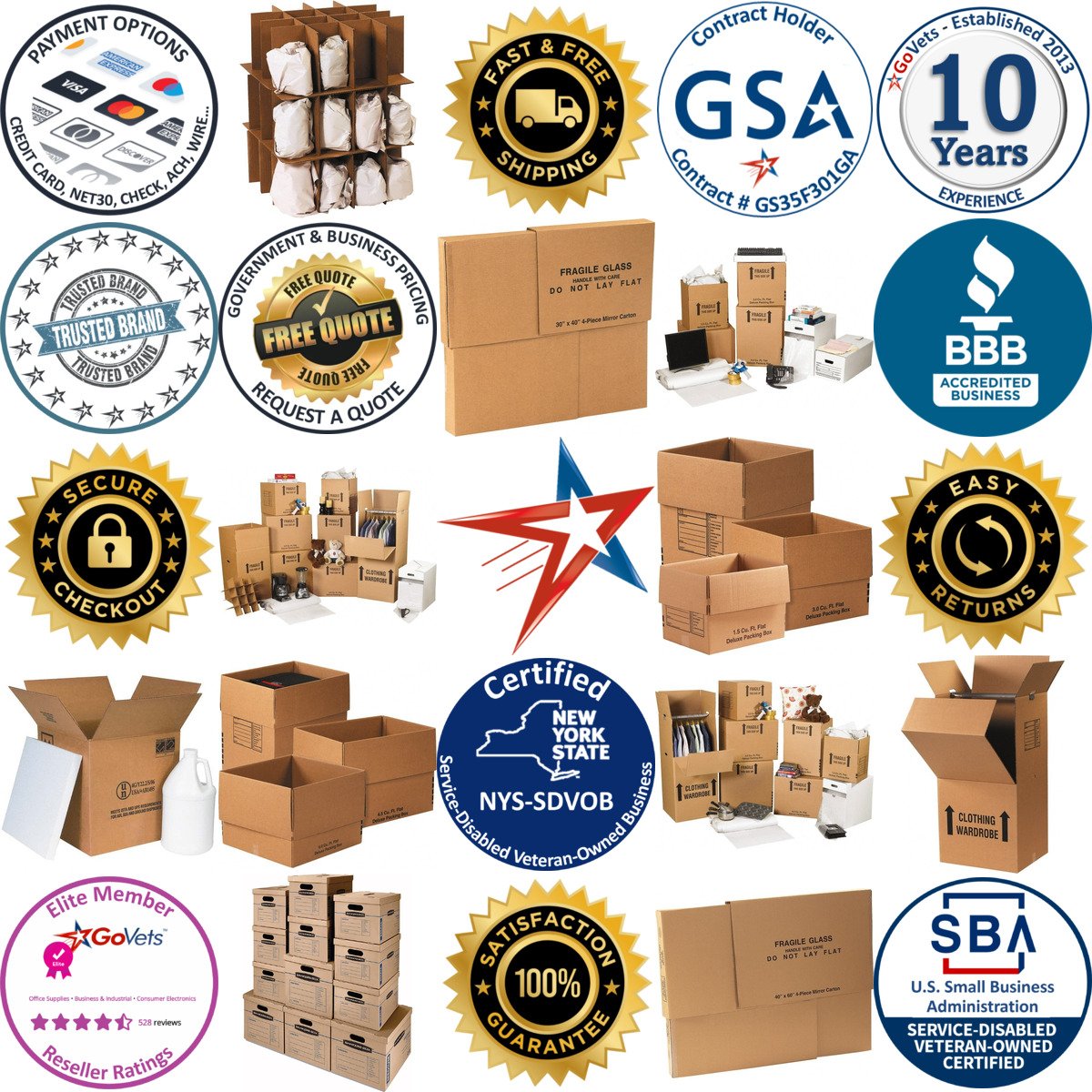 A selection of Moving and Box Kits products on GoVets