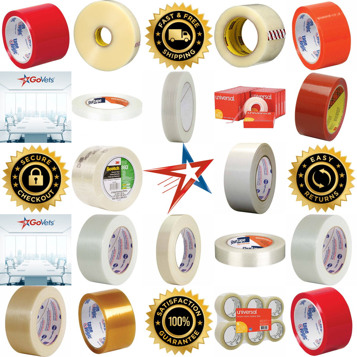 A selection of Packaging Tape and Tape Dispensers products on GoVets