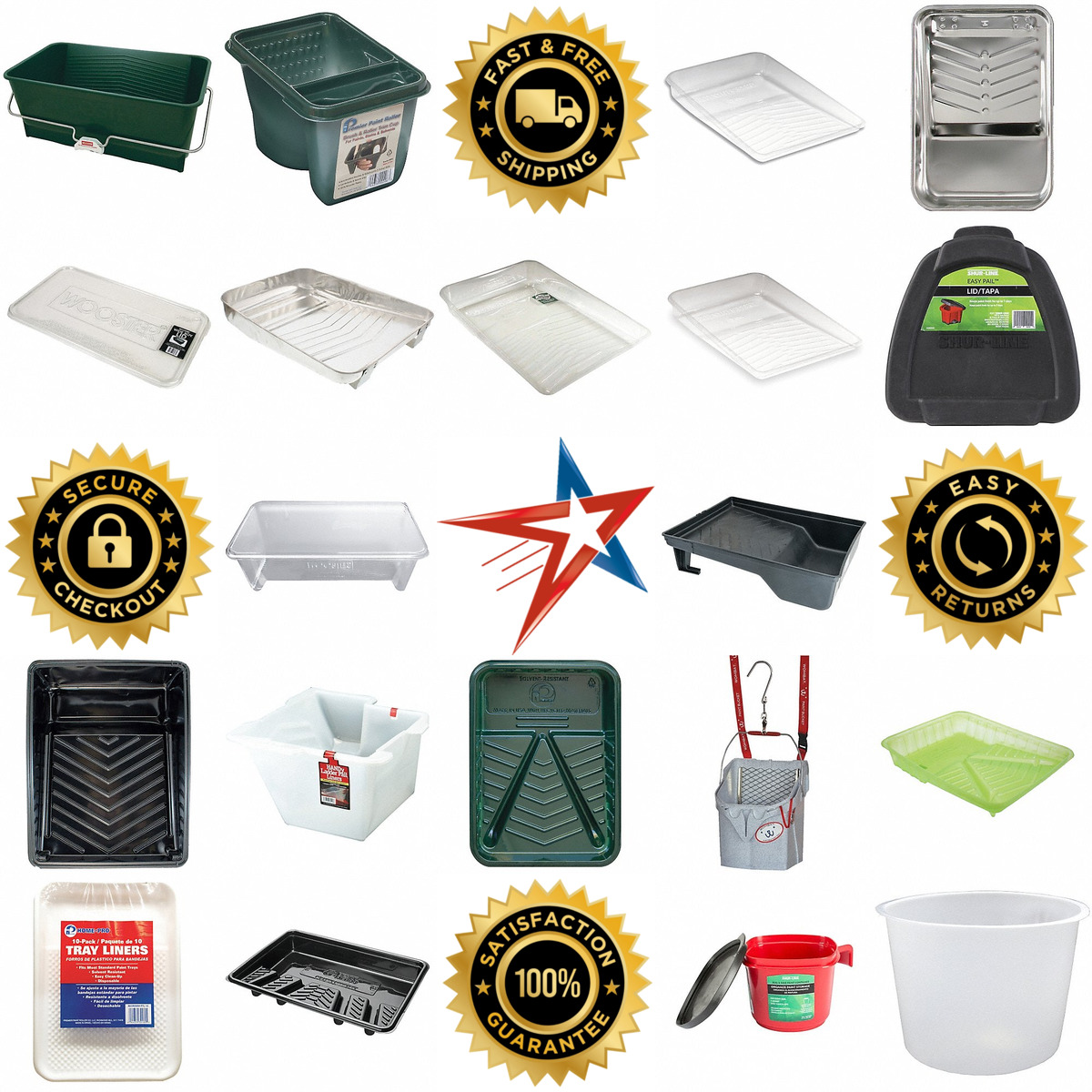 A selection of Paint Trays Buckets and Liners products on GoVets