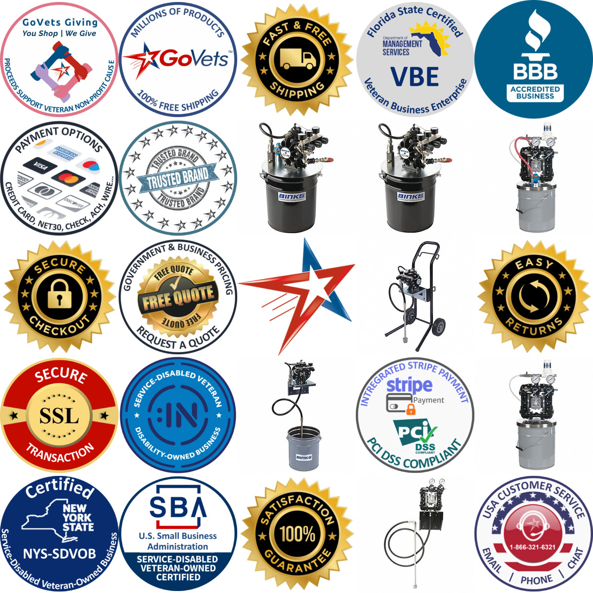 A selection of Air Powered Sprayer Diaphragm Pumps products on GoVets