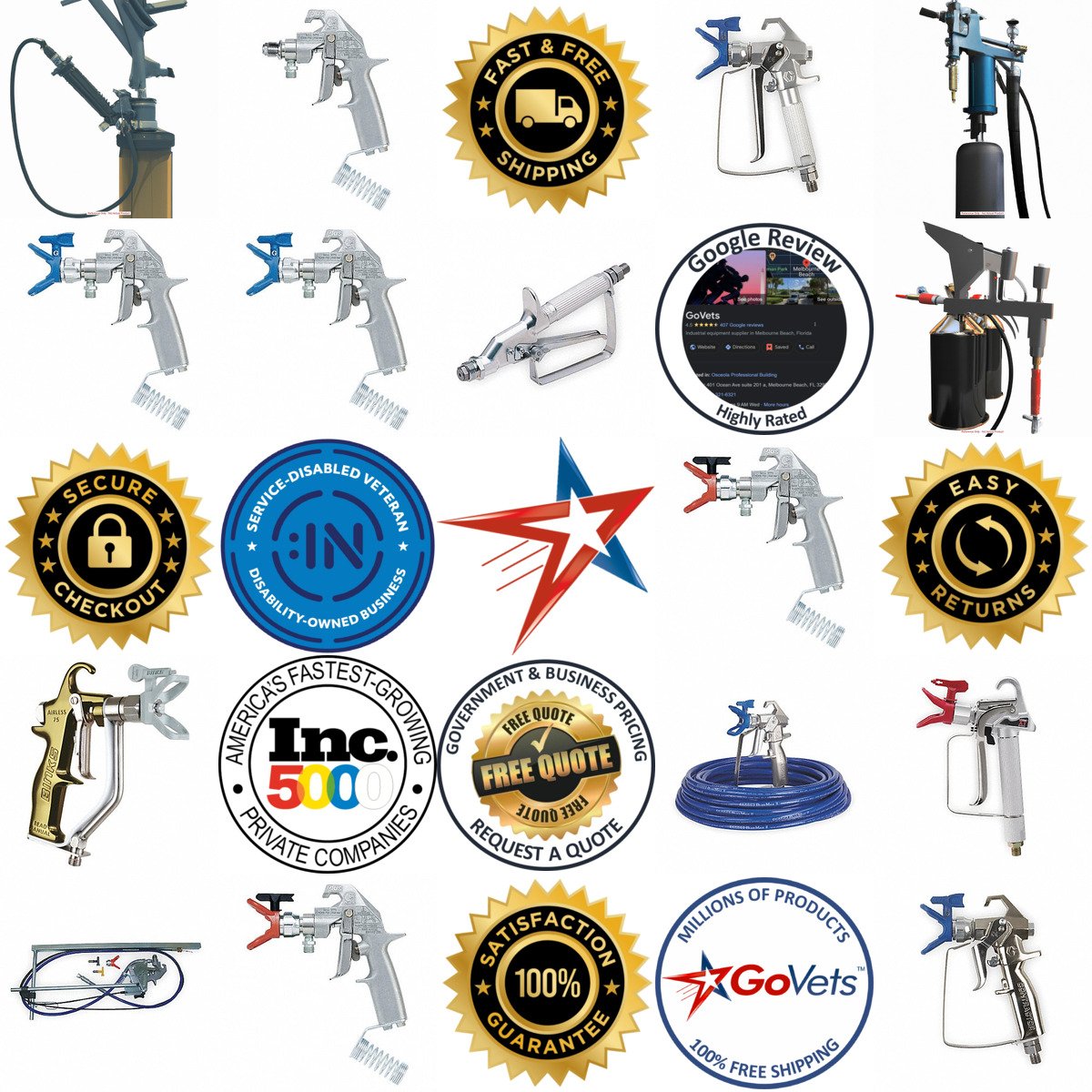 A selection of Airless Spray Guns products on GoVets