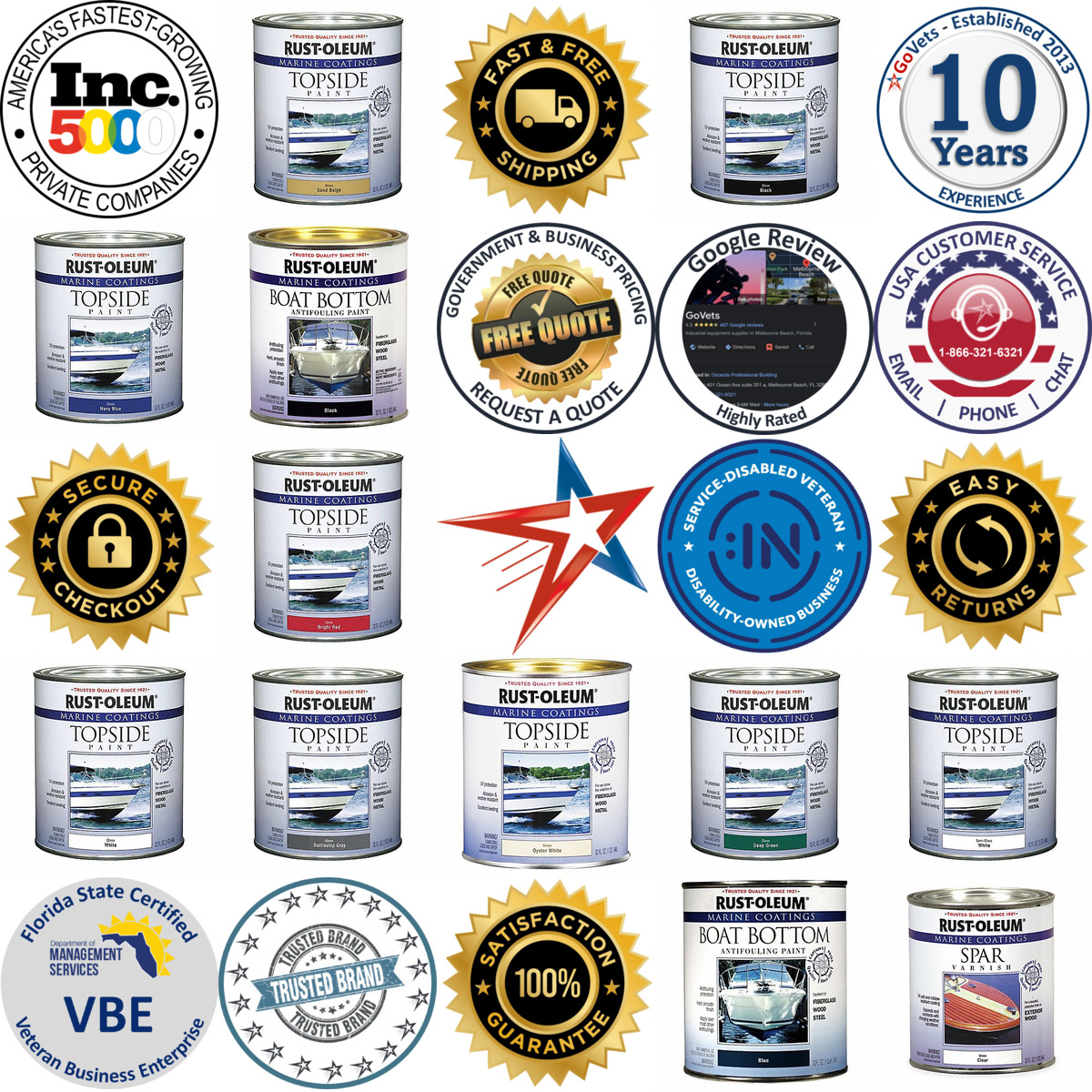 A selection of Marine and Pool Paints products on GoVets