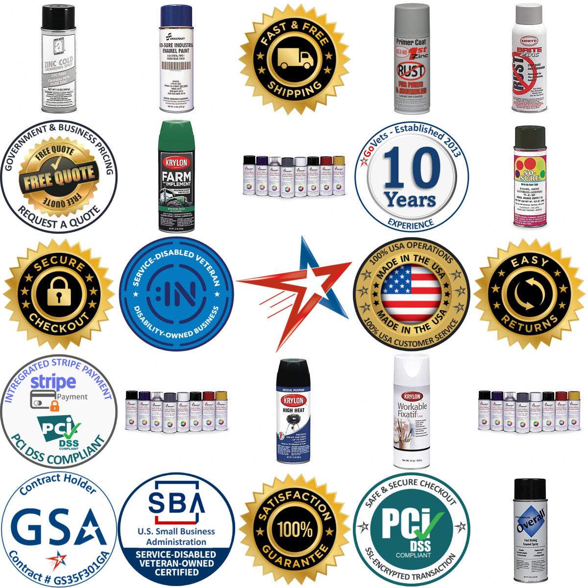 A selection of Enamel Based Spray Paints products on GoVets